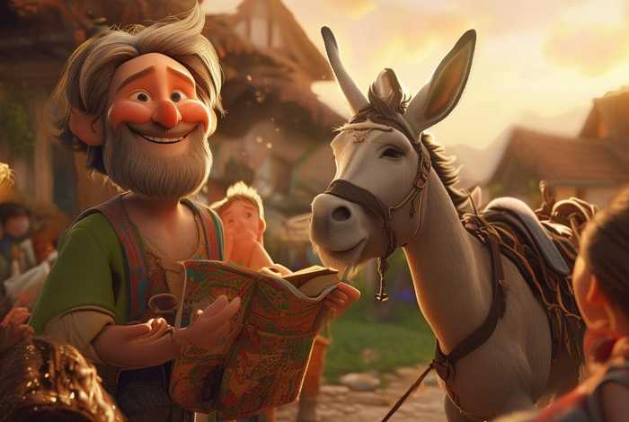 儿童故事小贩和他的驴，小贩和商人读完这个故事,你有什么感受？