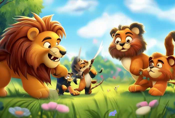 儿童三只老虎打一只狮子的故事，狮子和老虎的儿童故事