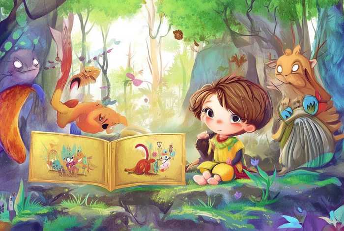 儿童故事插画配图 儿童故事插画图片文字