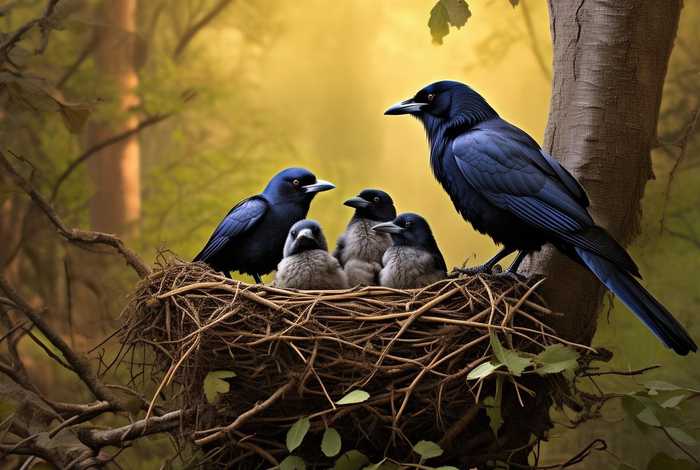 儿童乌鸦的故事、乌鸦的幼儿故事