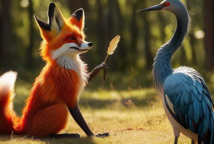 儿童睡前的故事狐狸和仙鹤（狐狸和仙鹤交朋友的故事）