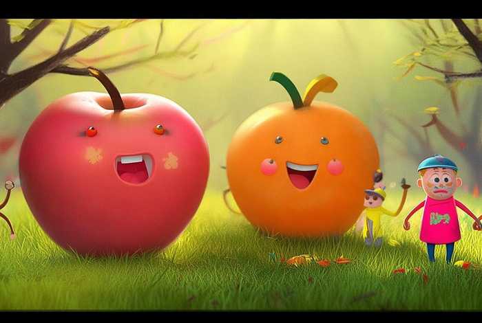 儿童故事橘子苹果 - 苹果和橘子故事