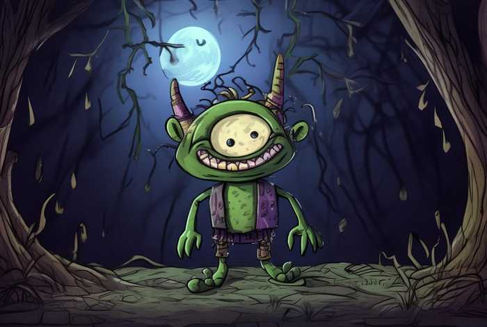 儿童怪物恐怖故事（儿童恐怖怪物画 简单）