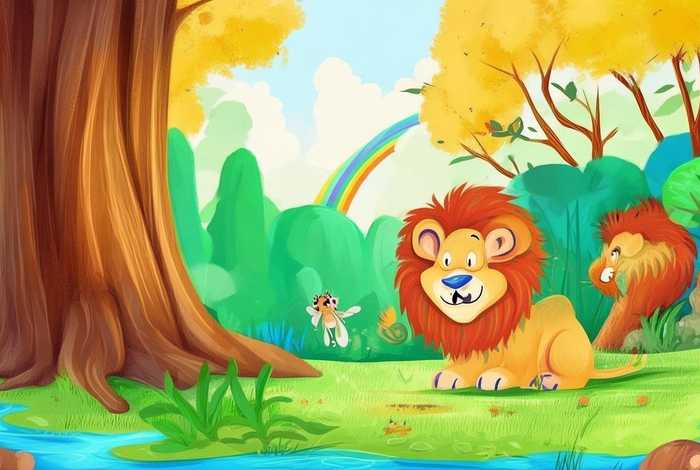 儿童故事绘本狮子和蚊子 - 儿童故事绘本狮子与蚊子