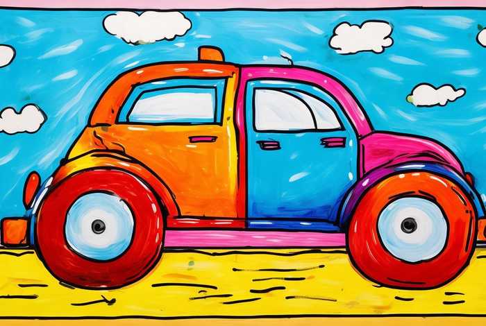 4 6岁儿童简笔画涂色汽车（3-6岁儿童汽车简笔画）