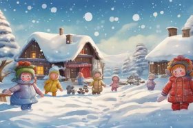 儿童下雪故事绘本，婴幼儿故事绘本《下雪了》