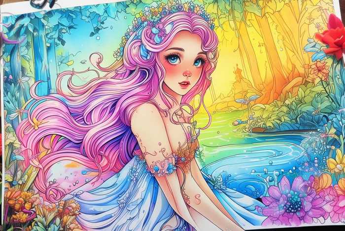 儿童填色画 打印版、儿童填色画打印版 公主