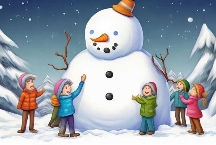 儿童故事雪娃娃的故事背景图 - 雪娃娃的故事内容图解