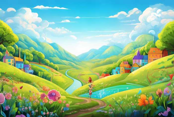 儿童画我美丽的家乡风景；儿童画我美丽的家乡风景怎么画
