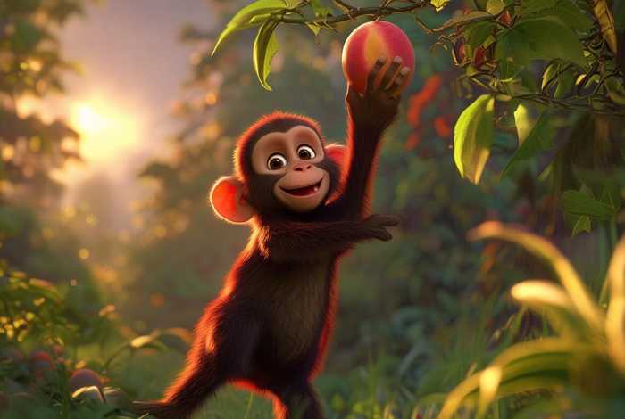 儿童睡前故事小猴子摘桃、睡前故事小猴子摘桃子