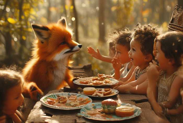 儿童狐狸请客故事；幼儿故事狐狸请客