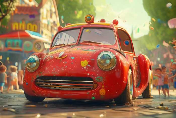 儿童有声故事红色小汽车；红色的小汽车的故事