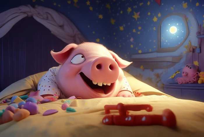 不礼貌的小猪睡前故事 - 不礼貌的小猪睡前故事图片