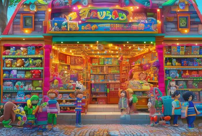 儿童节前往奇妙玩具店的旅行，奇奇妙妙的玩具店