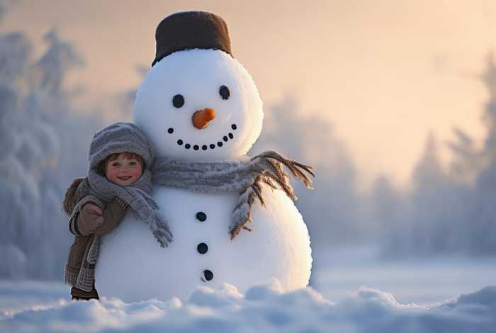 儿童故事绘本阅读雪孩子 雪孩子绘本故事图片 图画