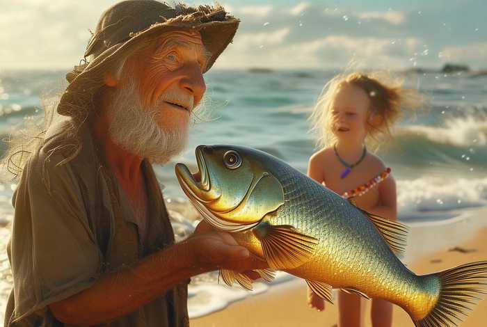 儿童故事渔夫和金鱼英文版；渔夫和金鱼的故事英文版剧本