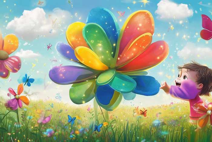 儿童故事七色花的故事、幼儿七色花故事