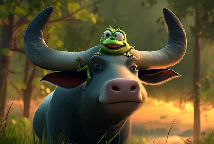 儿童睡前故事青蛙与公牛（儿童睡前童话故事青蛙与水牛）