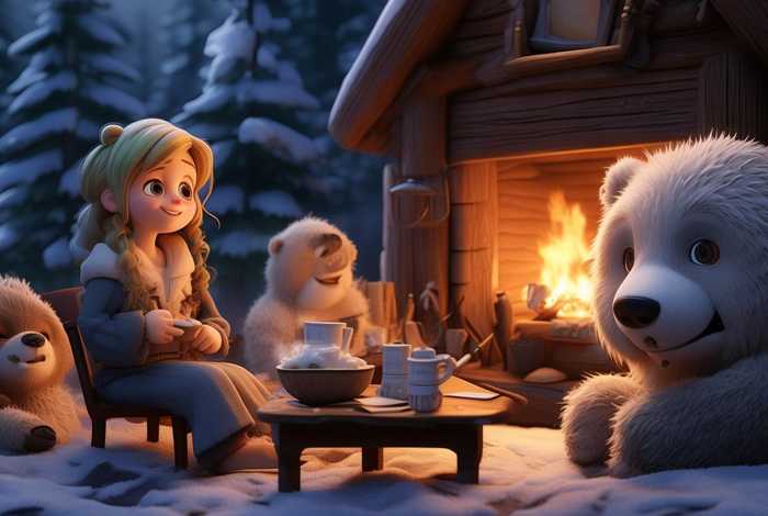 儿童故事金发女孩和三只熊的故事（一个金发女孩和三只熊的故事）