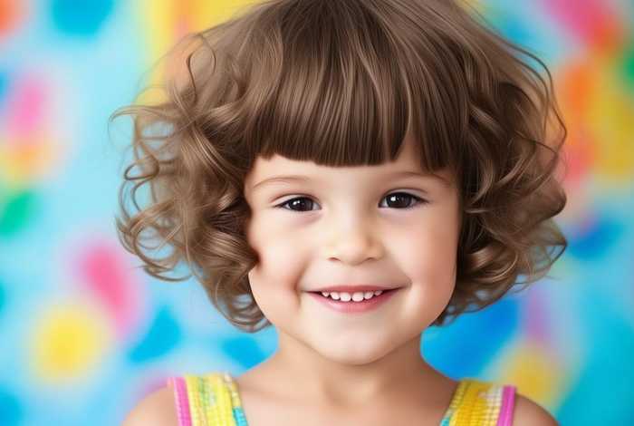 儿童波波头小女孩、儿童小波波头