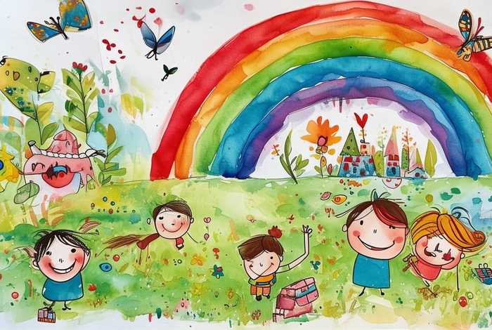 儿童水粉画素材 儿童水粉画素材图片