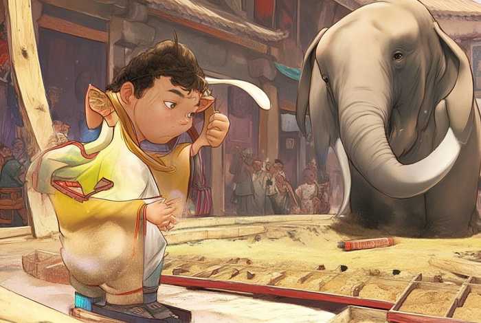 儿童故事《曹冲称象》；绘本故事《曹冲称象》