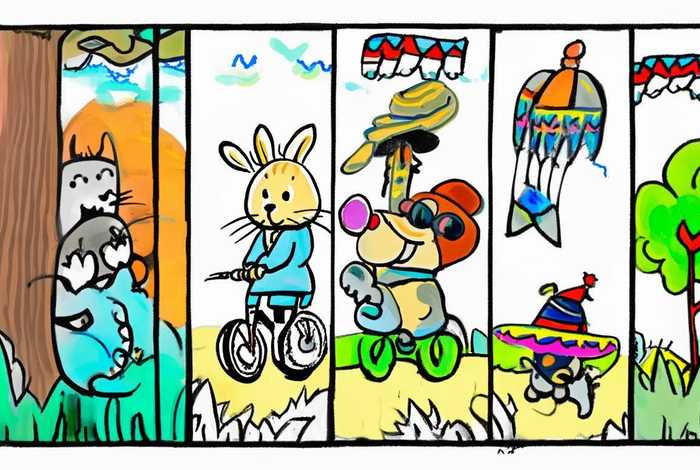 儿童简笔连环画小故事4格（简笔连环画4格小故事一年级）