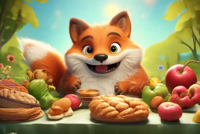 儿童绘本故事贪吃的小狐狸 - 贪吃的小狐狸绘本故事图文