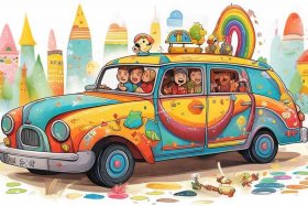 儿童出租车故事（儿童出租车简笔画图片）