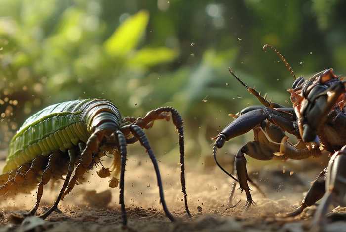 儿童故事蜈蚣和蝎子的故事 - 蜈蚣和蝎子的战斗