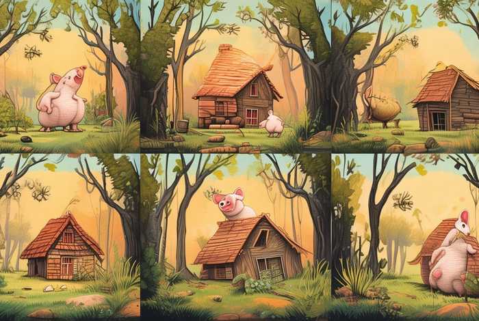 儿童讲故事三只小猪盖房子 - 幼儿讲故事三只小猪盖房子