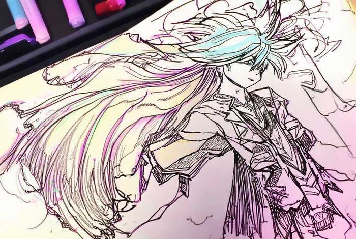 jojo绘本线条绘画，jojo线稿 手绘