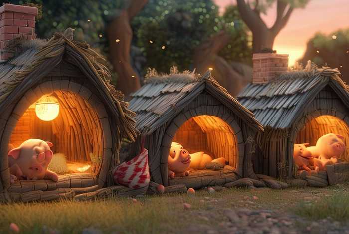 儿童三只小猪睡前经典故事（小儿睡前故事三只小猪）