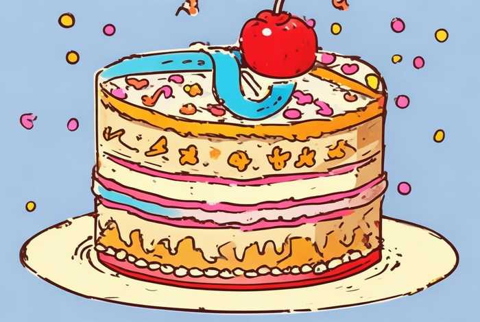 儿童手绘小蛋糕、儿童手绘小蛋糕图片