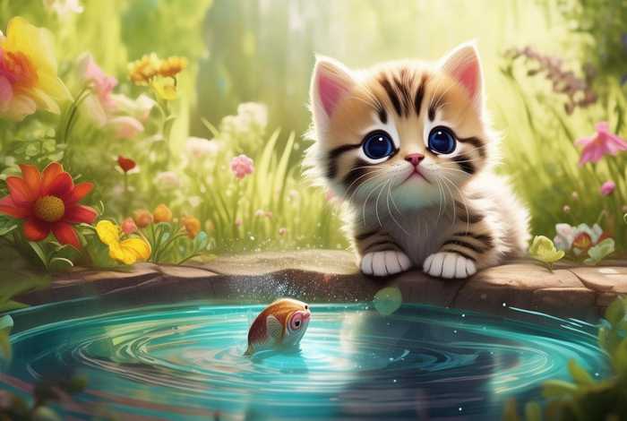 儿童故事猫吃鱼；小猫吃鱼幼儿故事