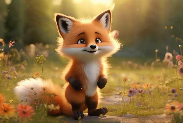 儿童故事诚实的小狐狸；诚实的小狐狸故事配图