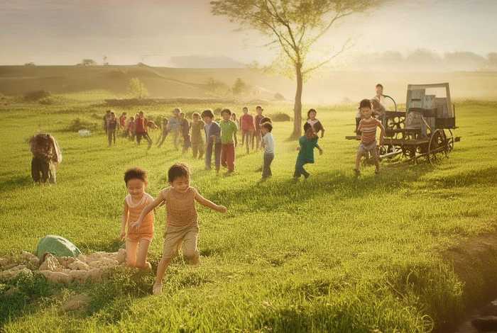 儿童的乡村生活;儿童的乡村生活无忧无虑 儿童的乡村生活;儿童的乡村生活无忧无虑