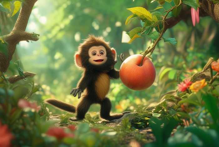 儿童故事小猴摘桃视频;小猴摘桃的故事视频 儿童故事小猴摘桃视频;小猴摘桃的故事视频