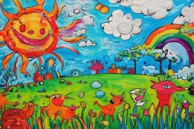 儿童创意绘画范画；少儿创意绘画作品范画