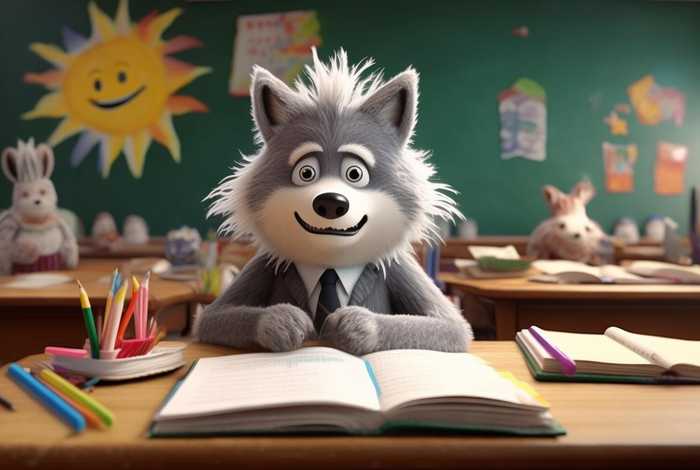儿童故事笨狼上学（笨狼上学绘本故事）