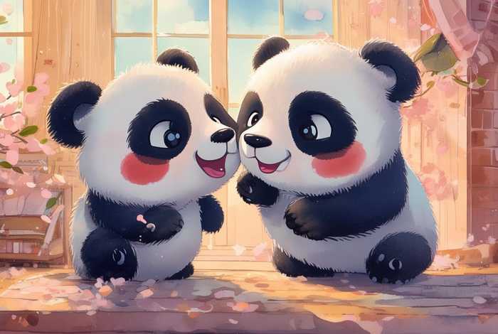 panda kisses绘本、panda kisses绘本图片