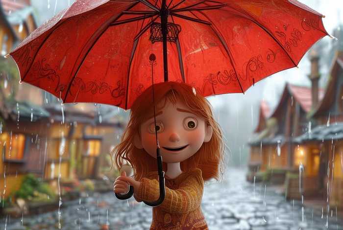 儿童故事《红雨伞》 红雨伞故事书