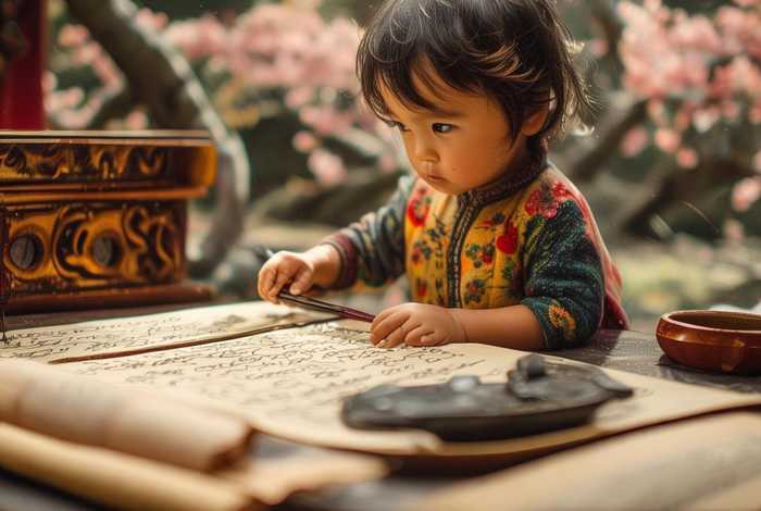 儿童故事书法作品、幼儿书法小故事