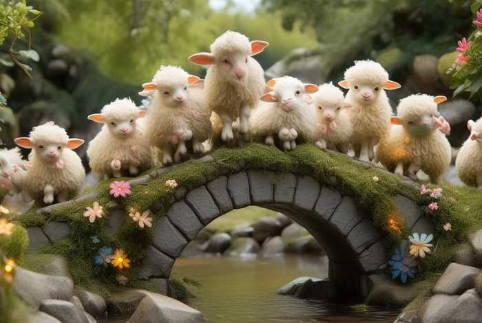 儿童小羊过桥故事视频 - 幼儿故事小羊过桥的视频