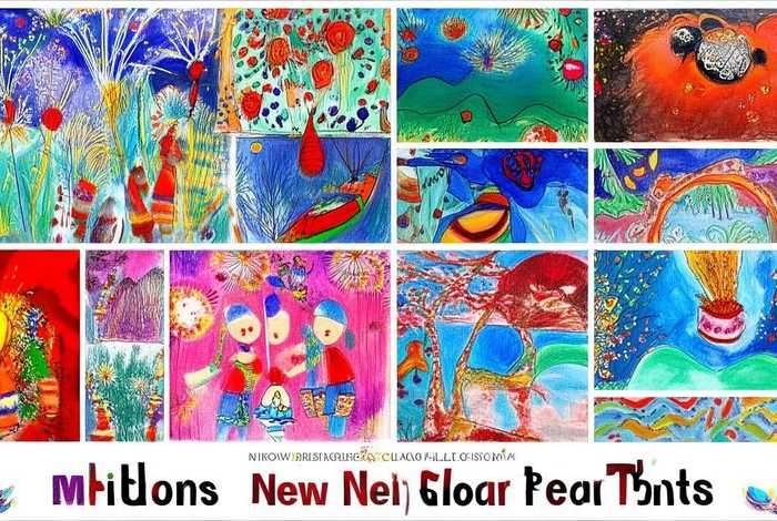 儿童新年绘画 儿童新年绘画作品图片大全