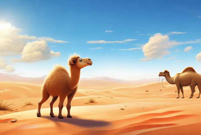 儿童故事小骆驼找妈妈；小骆驼问妈妈的故事