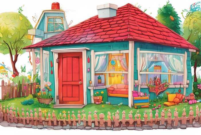 儿童画作品《我的家》；儿童画作品《我的家》怎么画