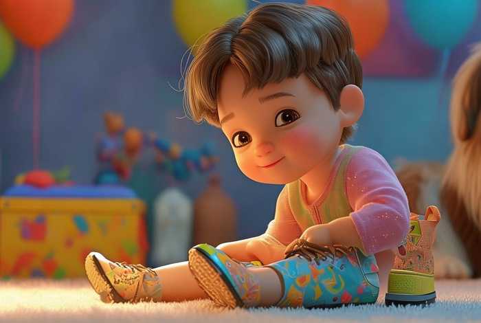 儿童系鞋带绘本；儿童系鞋带绘本图片