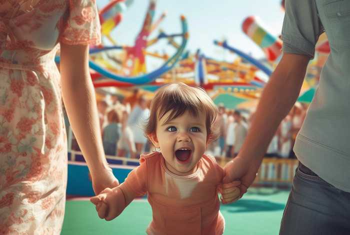 儿童故事爸妈一起去游乐场；和爸爸妈妈一起去游乐场