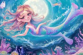 3-6岁睡前听故事美人鱼；宝宝睡前故事4~6岁美人鱼